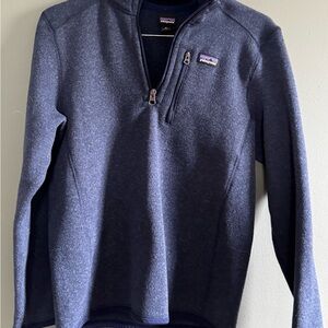 Patagonia Navy Heather Quarter-Zip Pullover Hoodie